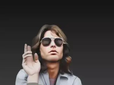 Jim Morrison The Doors Frontman 3D model 3D print model