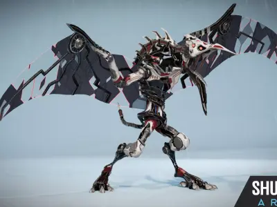 SciFi Beast04 Vulture Low-poly 3D model