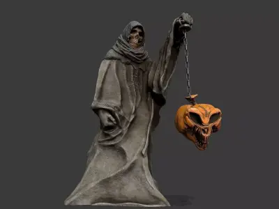 Halloween Set Low-poly 3D model