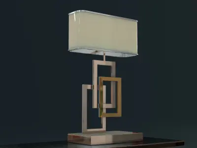 Modern Lamp with Table - 2 in 1 Free 3D model
