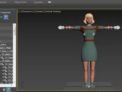Character Clara Planet rigged  Lowpoly  Low-poly 3D model