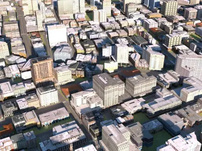City 19 Low-poly 3D model