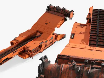  Electric Mining Crawler with Dual Drum Cutter Used Rigged 