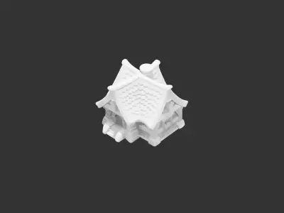 Middle age house for 3D print 3D print model