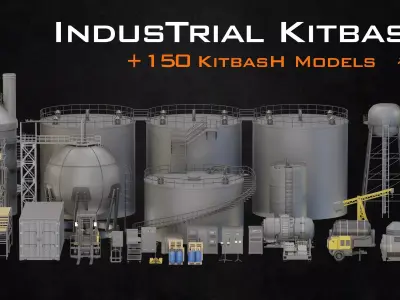 Industrial Kitbash 3D model