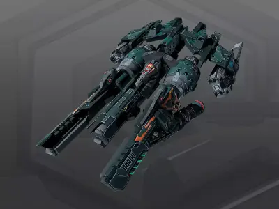 SF Buran Bomber B4 Low-poly 3D model