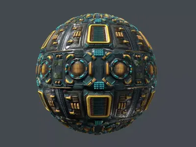 Cyberpunk Seamless PBR Texture 12 Texture