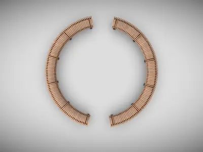 Circular Bench  Low-poly 3D model