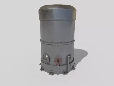 Silo tank Low-poly 3D model