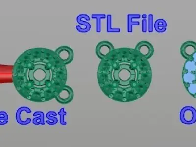 Dainty Round Halo Pendant 3mm 3D print model