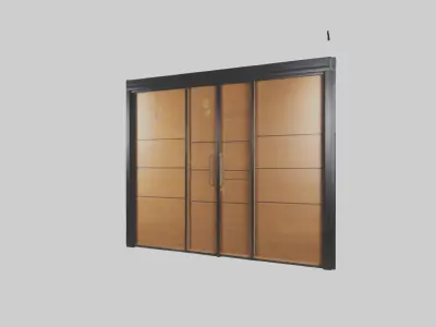 Pocket sliding door model Low-poly 3D model
