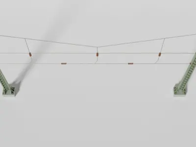 Railtrack cross-span assembly 3D model