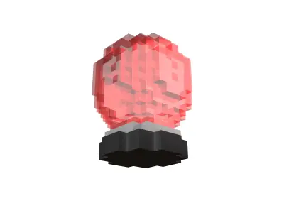 Voxel Crystal Ball V1 005 Low-poly 3D model