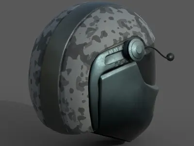Helmet scifi protection space millitary fantasy futuristic  Low-poly 3D model