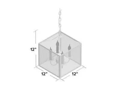 Islip Light Lantern Square Pendant 3D model