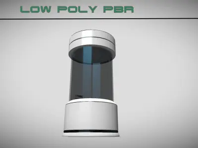 Sci-fi Lab Equipment Low-poly 3D model