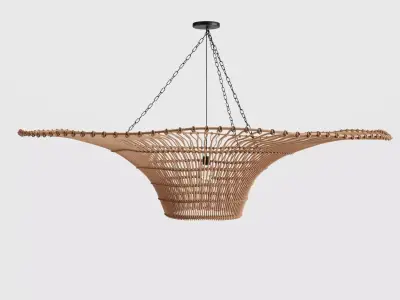 Rattan Pendant Lamp - MyLamp Likya 3D model