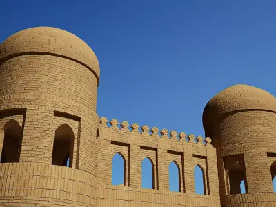 West Gate of Itchan Kala - Ota Darwaza Low-poly 3D model