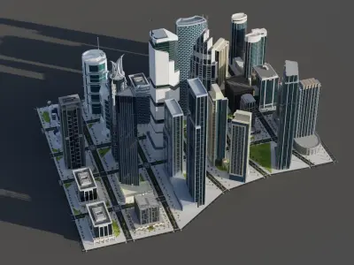 Modern City 3D model