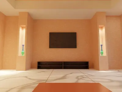 Simple Hall Interior 3D model