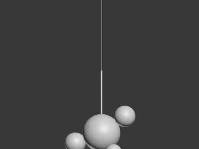 Suspension light Giopato Coombes Bolle bls 4 Lamp 3D model
