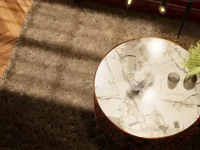 Interior Scene Showcases a Luxurious Living Room 3D model