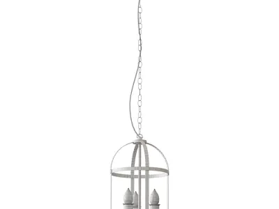 GALION Pendant lamp black  clear glass 25 cm 3D model