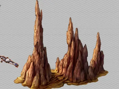 Battlestar - Desert Bizarre Boulder 02 3D model