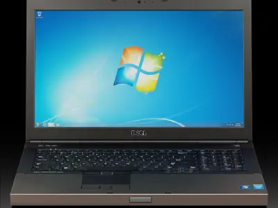 Dell Precision M6800 workstation laptop Low-poly 3D model