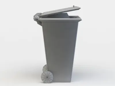 Garbage container Low-poly 3D model 8