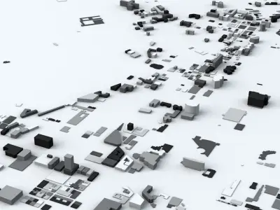 Tunis Streets and Buildings 3D model