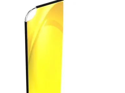 Flag Banner 04 3D model