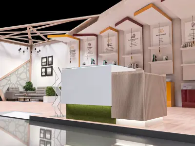 Exhibition stands 3D model 3D model 3D model