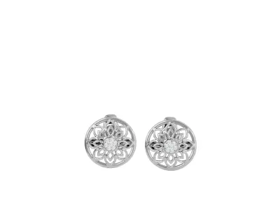 Light Minimalist Diamond Earrings 3D print model get