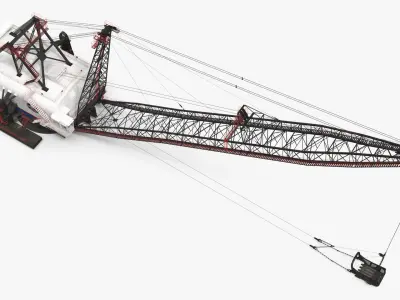  Patriot Dragline Excavator Mining Machine White 