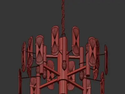 chandelier 8 light 3D model