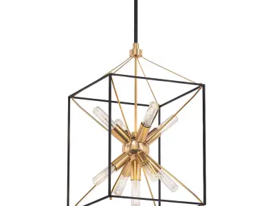 Artika pendant light in brass 3D model