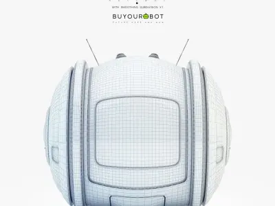 Cute rolling bot toy IV 3D model