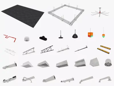 industrial Ceiling Pack 3D model