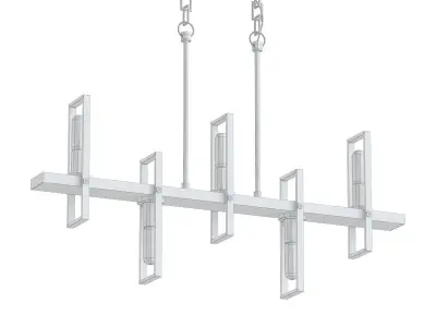 Modern Beam Chandelier 3D model