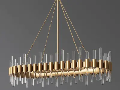 Haskell Oval Chandelier Arteriors 3D model
