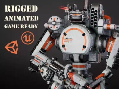 Etasphera05 star wars robot Low-poly 3D model