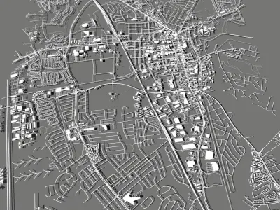 Cityscape Newark USA 3D model