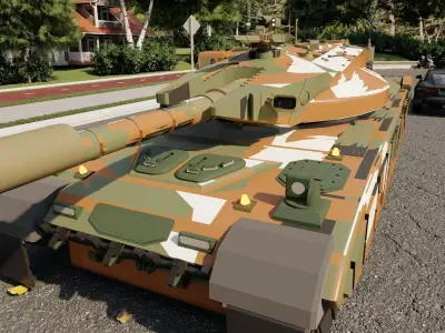 HEAVY BATTLE TANK 3D model