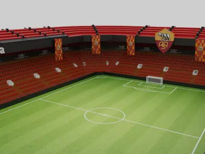 Roma Football Stadium Low-poly 3D model