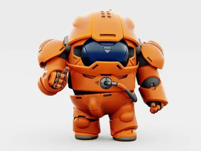 AMONG US CONCEPT CHARACTER B  RIGGED 3D model