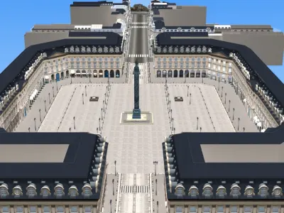  Place Vendome Paris Low Poly 