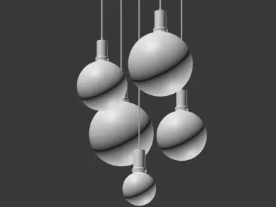 Lampatron Penball Minimalist lamp-suspension glass ball 3D model