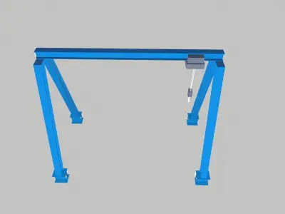Light Gantry Crane Low-poly 3D model
