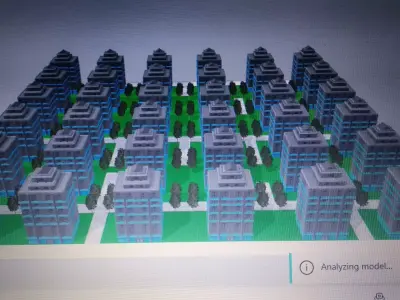Colony computer screen with pattern 3D model